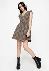 Mabel Check Mini Skater Dress
