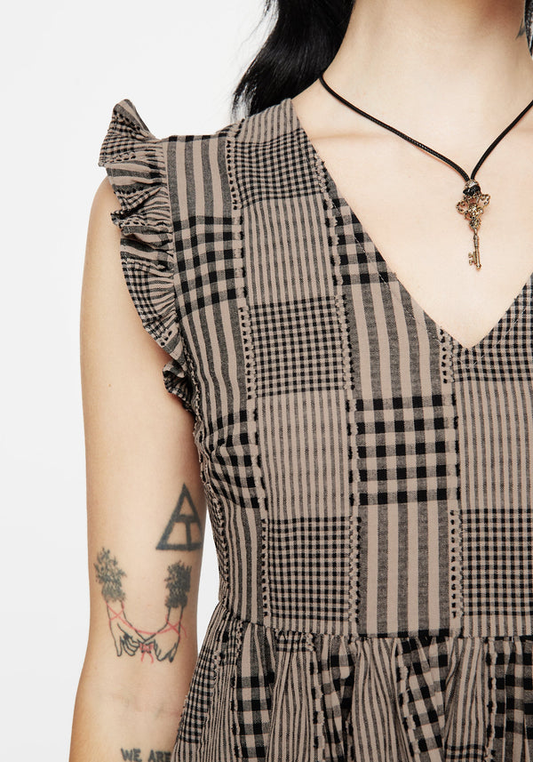 Mabel Check Mini Skater Dress