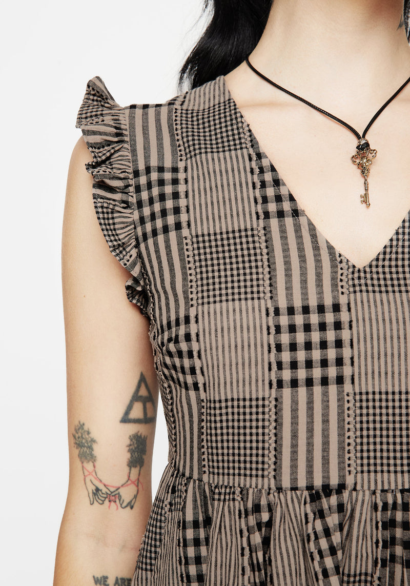 Mabel Check Mini Skater Dress