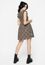 Mabel Check Mini Skater Dress