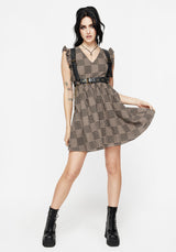 Mabel Check Mini Skater Dress