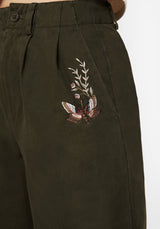 Copia Embroidered Tapered Tailored Trousers