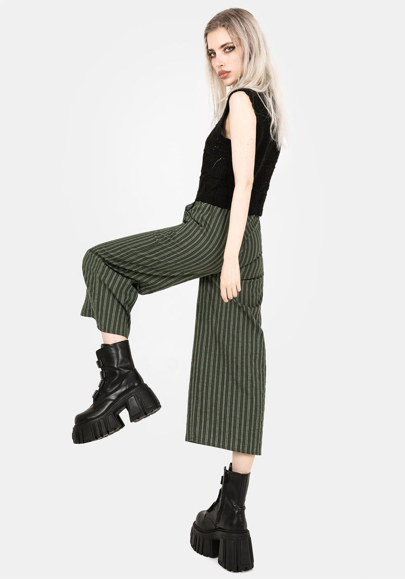 Memorantia Wide Leg Culottes - Green