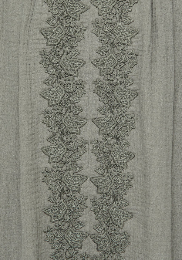 Alder Baumwolle Ivy Detail Midi Rock