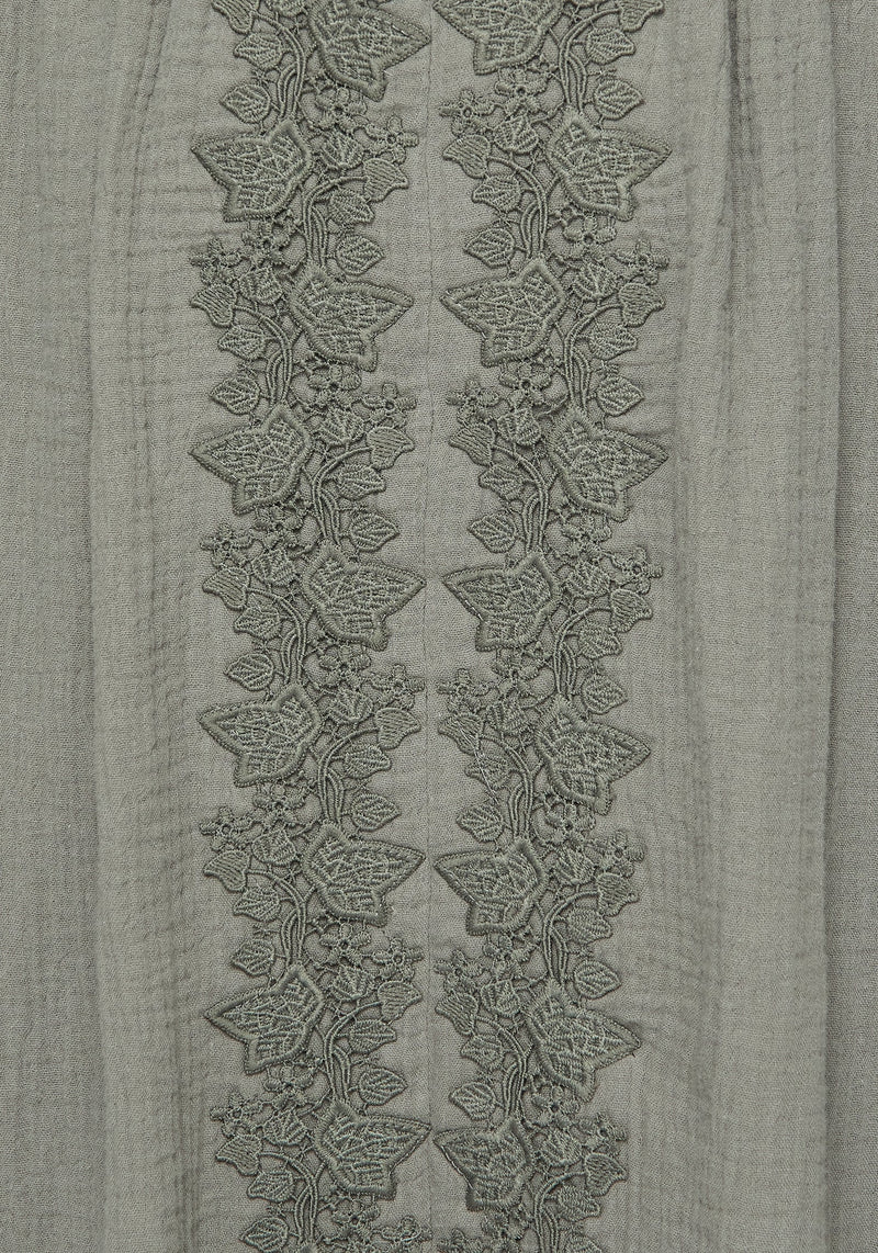 Alder Cotton Ivy Detail Midi Skirt