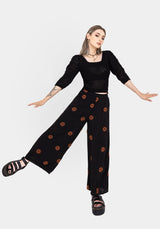 Solstice Embroidered Wide Leg Culotte