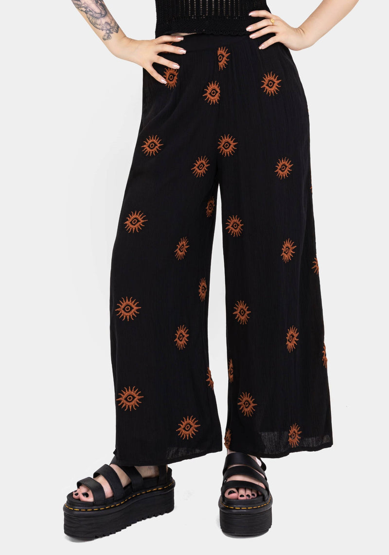 Solstice Embroidered Wide Leg Culotte