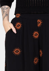 Solstice Embroidered Wide Leg Culotte
