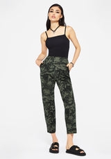 Bashe Cotton Soft Tapered Trousers - Green