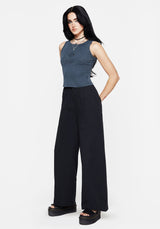 Rian Seersucker Straight Leg Trousers