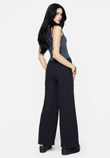 Rian Seersucker Straight Leg Trousers