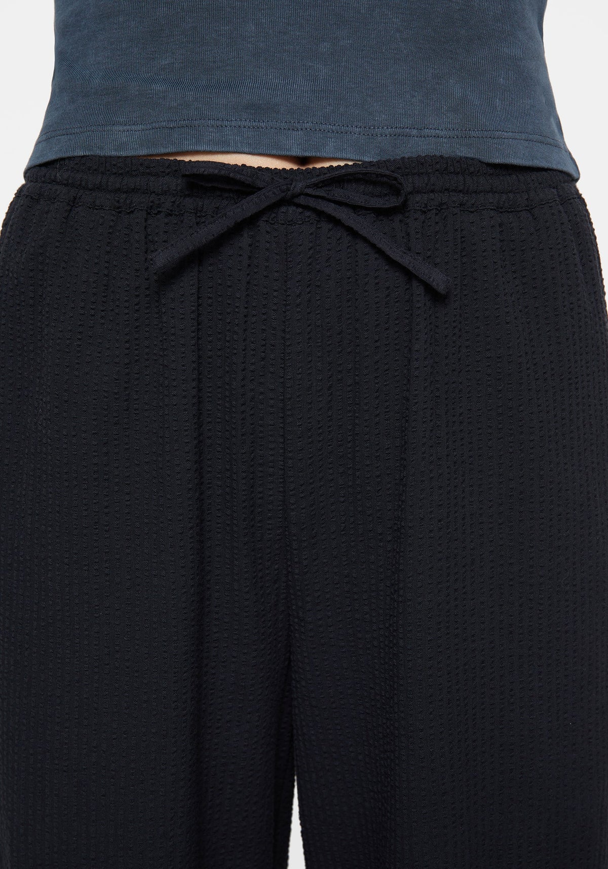 Rian Seersucker Straight Leg Trousers