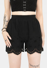 Synthweb Cotton Broderie Hem Shorts