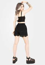 Synthweb Cotton Broderie Hem Shorts