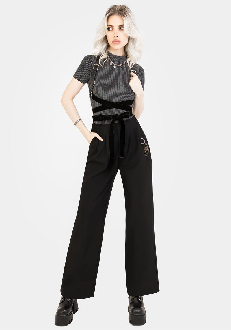 Lucia Firefly Embroidered Pleated Trousers