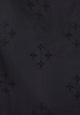 Crux Broiderie Cotton Button Up Midi Skirt