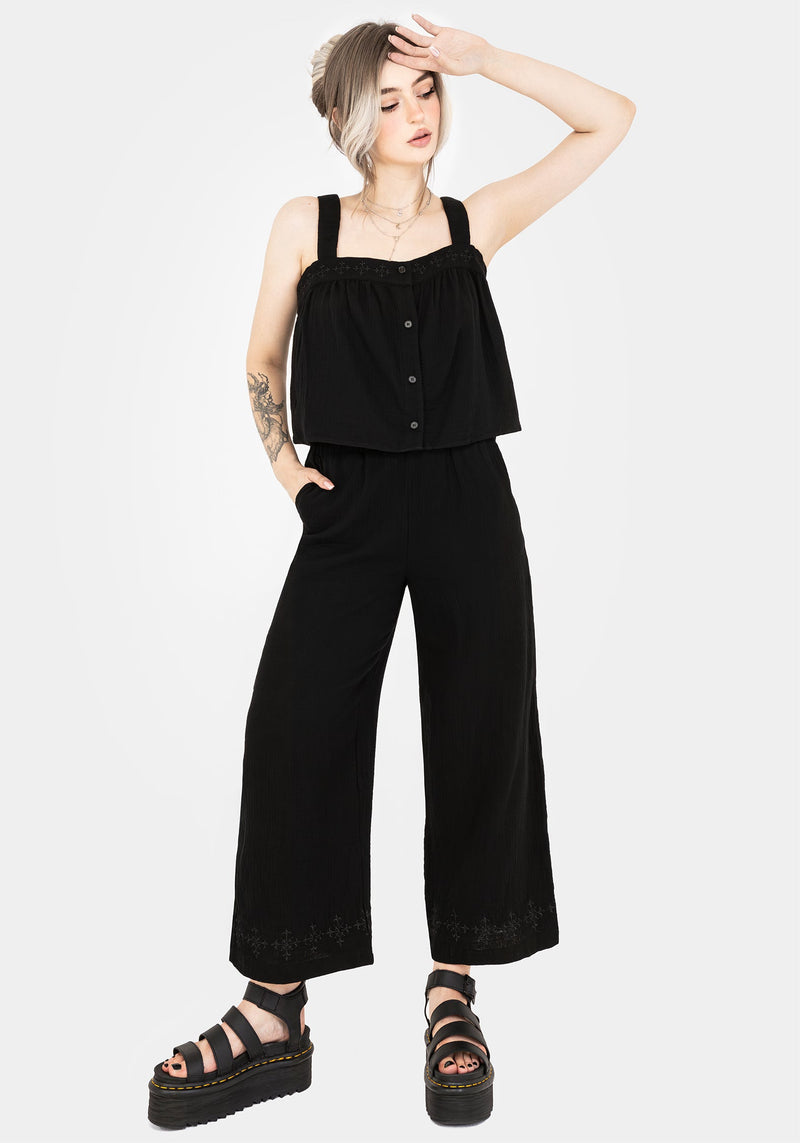 Damara Embroidered Cotton Culottes