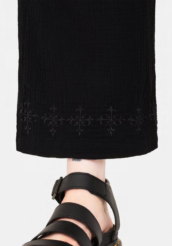 Damara Embroidered Cotton Culottes