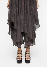 Arnora Chiffon Handkerchief Hem Midaxi Skirt