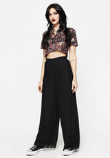 Tabitha Wide Leg Check Trousers