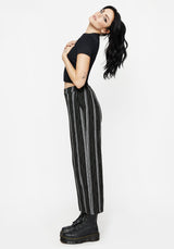 Clandestine Stripe Cotton-Blend Culottes