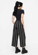 Clandestine Stripe Cotton-Blend Culottes