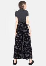 Parasite Bugs Wide Leg Paperbag Culotte Trousers - Black