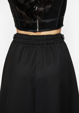Nightingale Buckled Midi Skirt - Black