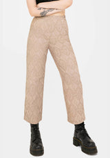 Suma Cotton Textured Pull On Tapered Trouser