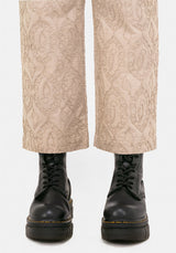 Suma Cotton Textured Pull On Tapered Trouser