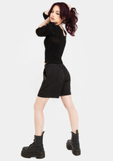 Abellona Embroidered Belted Short