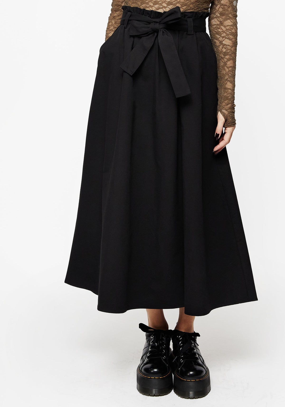 Strega Krawatte Gürtel Midaxi-Kleid Rock
