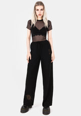 Cosmos Embroidered Wide Leg Trousers