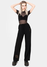 Cosmos Embroidered Wide Leg Trousers