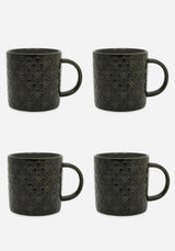 Crux Debossed Ombre Mug (4 Piece Set)