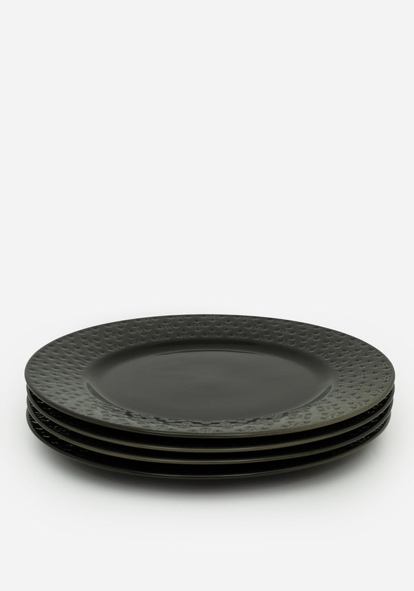 Crux Debossed Ombre Dinner Plate (4 Piece Set)