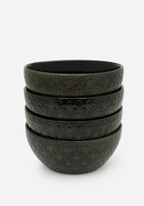 Crux Debossed Ombre Bowl (4 Piece Set)