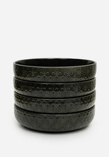 Crux Debossed Ombre Pasta Bowl (4 Piece Set)