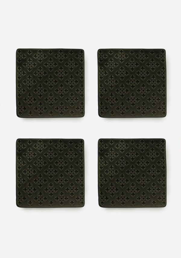 Crux Debossed Ombre Coaster Set (4 Piece Set)
