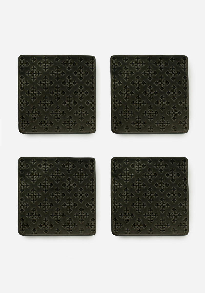 Crux Debossed Ombre Coaster Set (4 Piece Set)