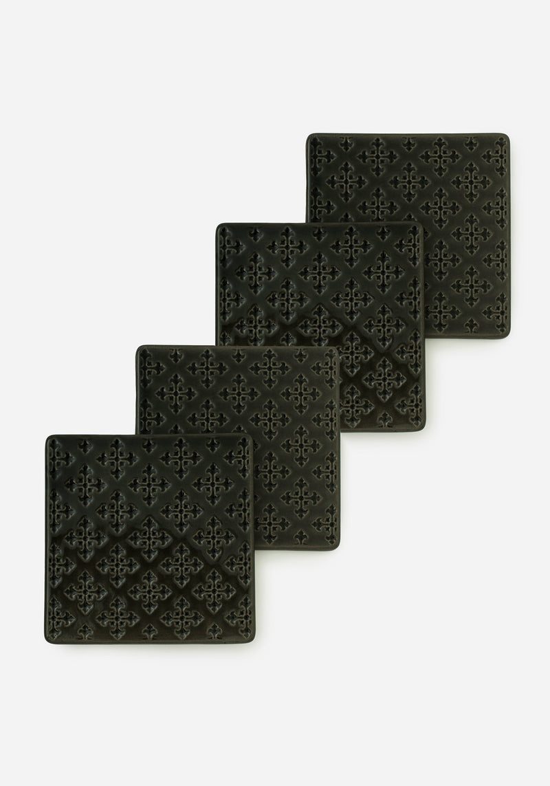 Crux Debossed Ombre Coaster Set (4 Piece Set)