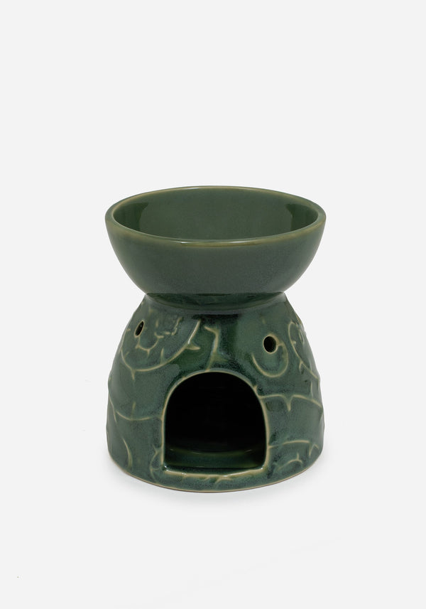 Rosethorn Floral Embossed Tealight Scented Oil Burner