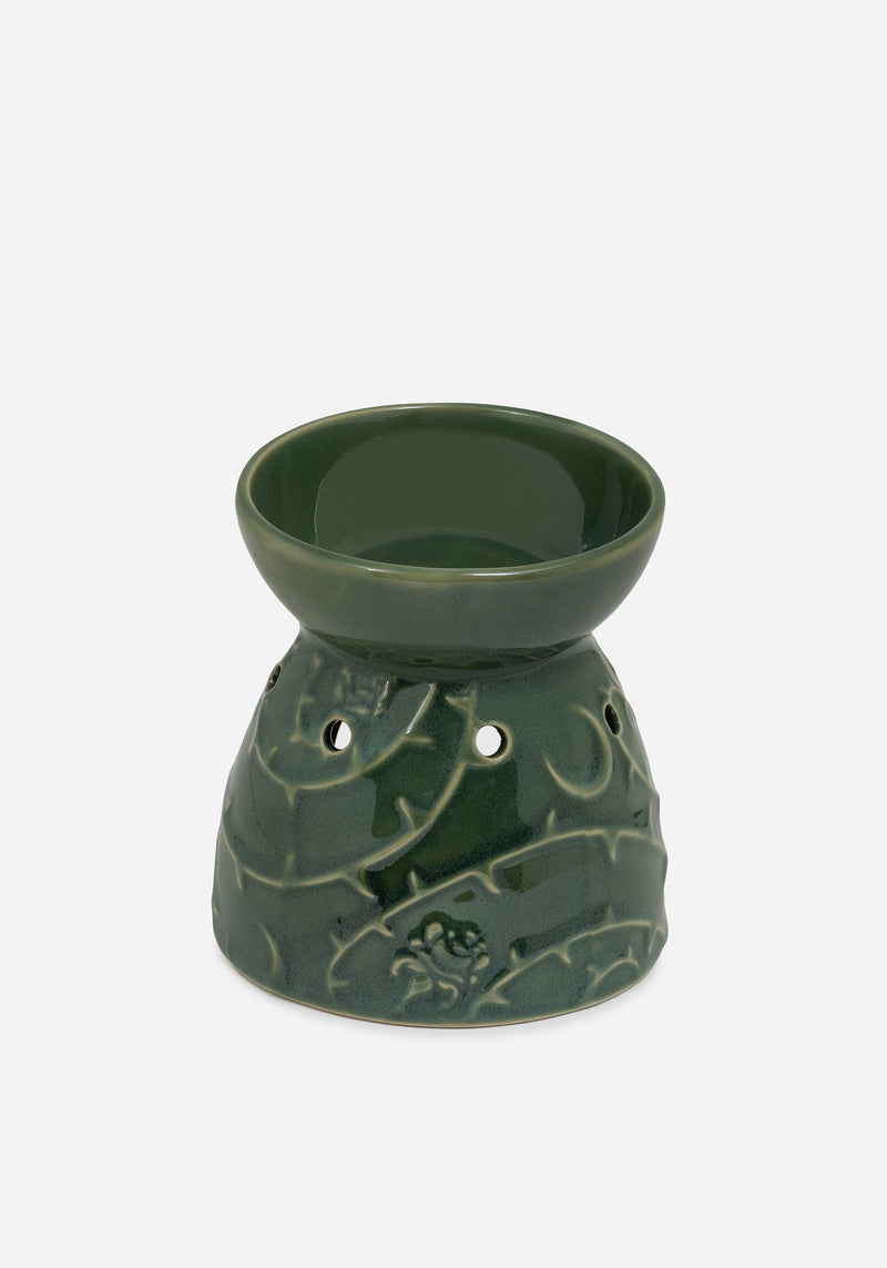 Rosethorn Floral Embossed Tealight Scented Oil Burner