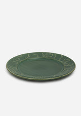 Rosethorn Floral Embossed Dinner Plate  (4 Piece Set)