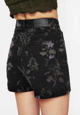 Thistle Floral Print Denim Shorts