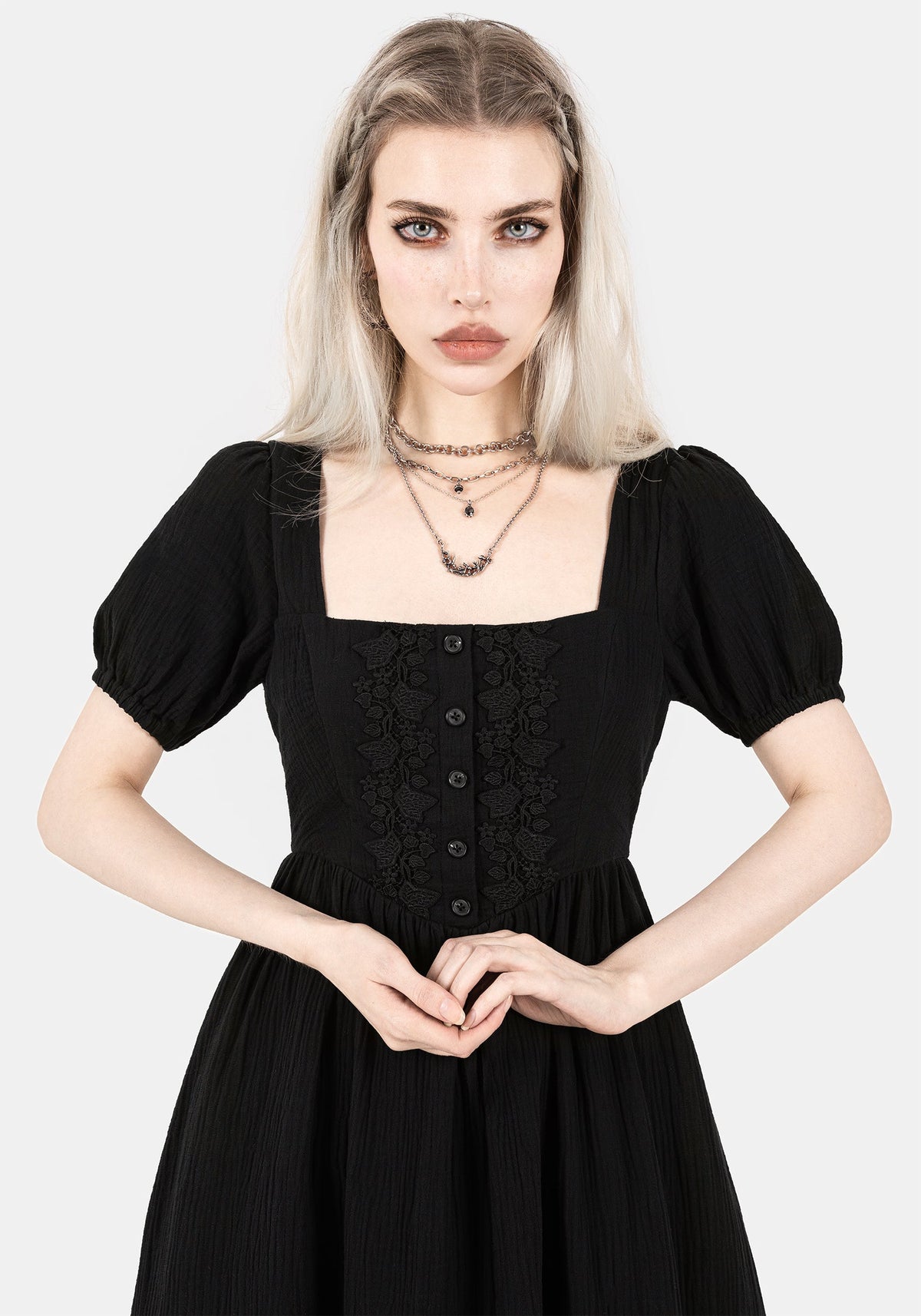 Alder Cotton Detail Midaxi Dress