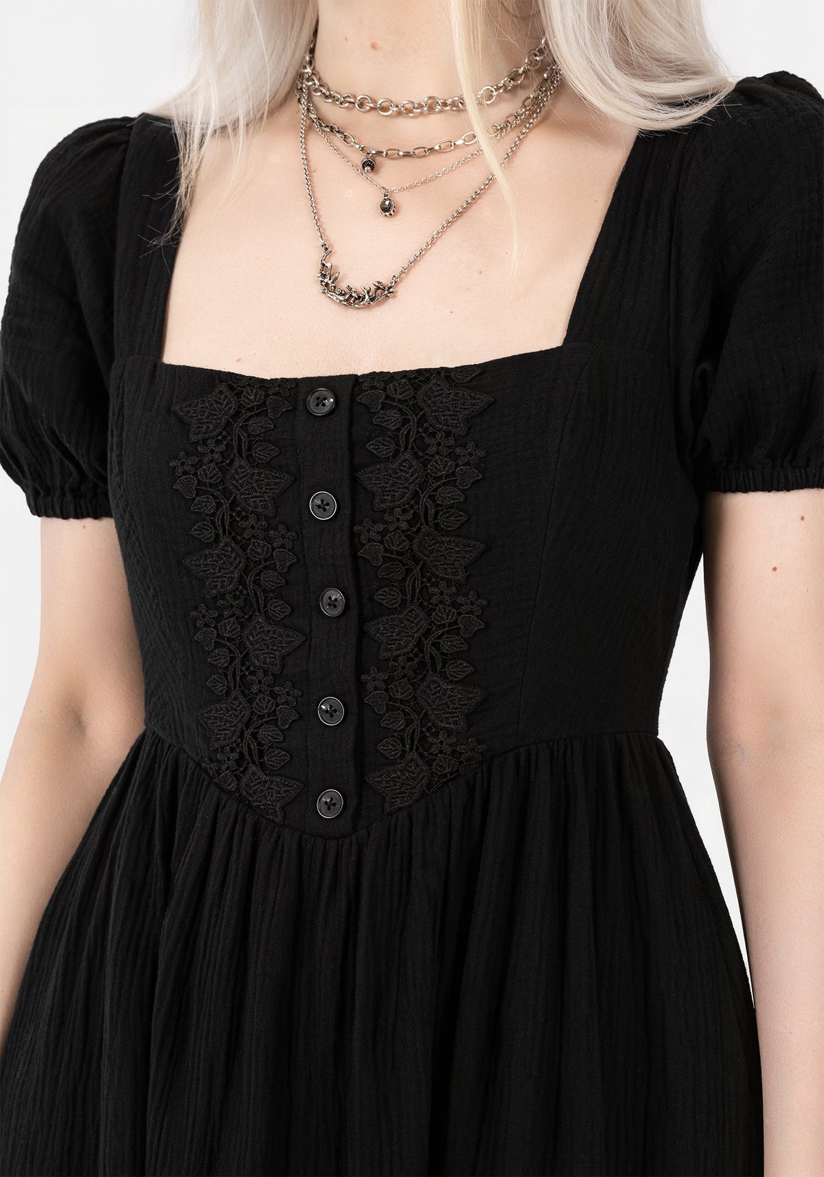 Alder Cotton Detail Midaxi Dress
