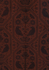 Annabel Raven Print Button Up Midi Dress - Rust