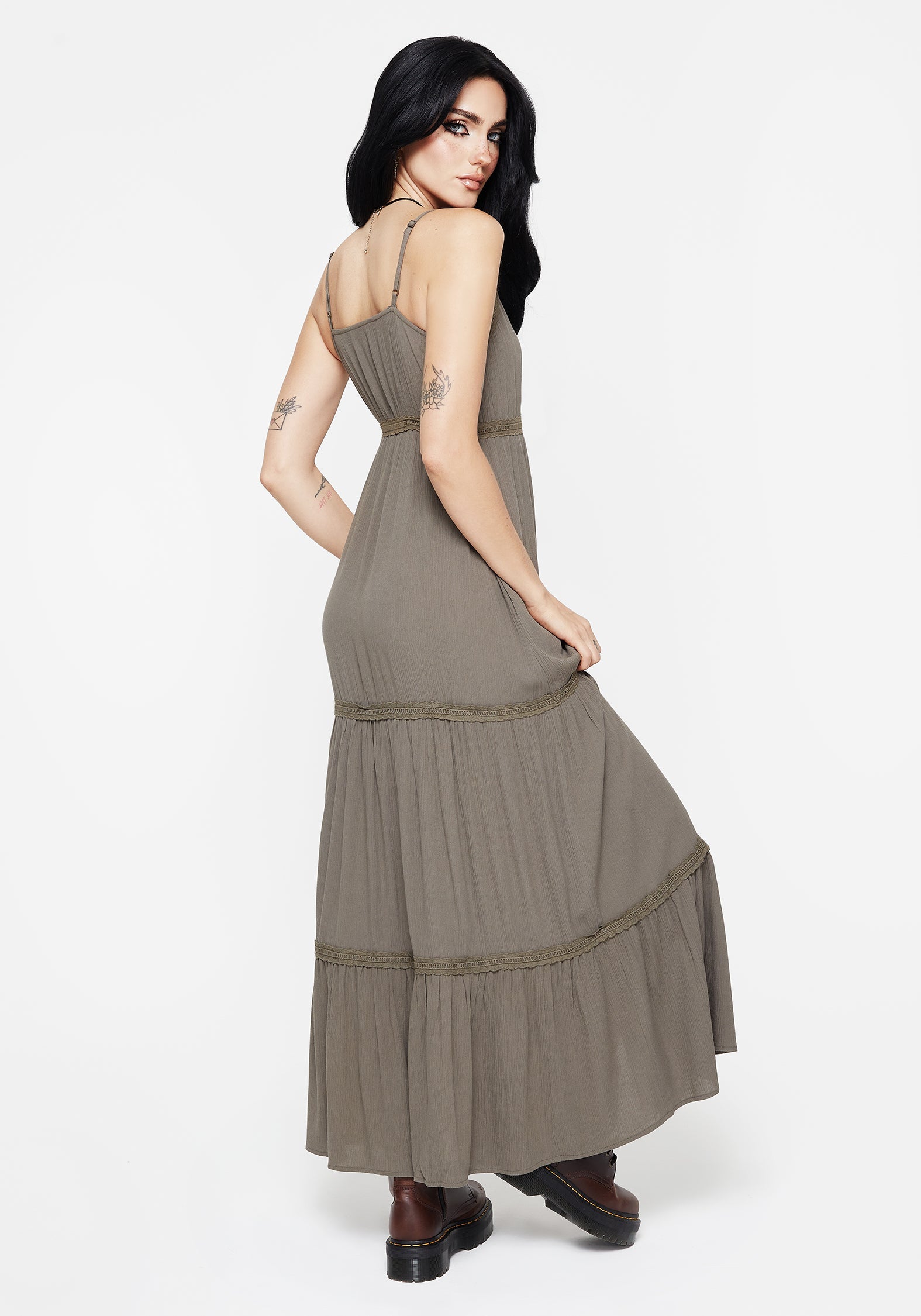 Sara Tiered Lace Maxi Cami Dress