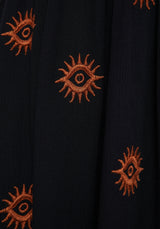 Solstice Bestickt Rüsche Mini Kleid